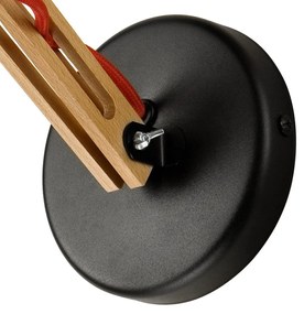 Fekete-barna fali lámpa ø 15 cm Marcello – LAMKUR