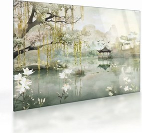 Üveg kép - Kínai tó (70x50 cm)