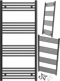 Fürdőszobai Radiátor Fekete Létra 60x130 cm 180° Radiátor Breno