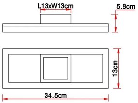 Globo 67297D1 - LED Mennyezeti lámpa BEATRIX LED/12W/230V
