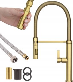 Konyhai mosogató csaptelep Mosogató csaptelep arany álló Full