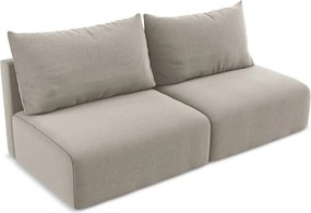 Szürkésbarna bársony kinyitható-tárolóhelyes kanapé 216 cm Kalena – Makamii