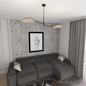 Emibig modern mennyezeti lámpa lotus barna fekete emi1463/2