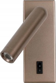 Led fali lámpa 2.5W Italux Nova, kávébarna, mozgatható reflektor, olvasáshoz