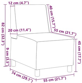 Fotel 2 pcs Zöld 55 x 74 x 82 cm Műbőr velúr