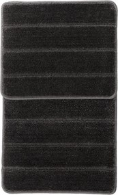 Antracitszürke fürdőszobai kilépő szett 2 db-os 50x80 cm Yeni Cizgli – Foutastic