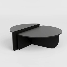 Podium dohányzóasztal, fekete, 90 cm