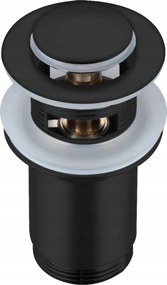 Aquauno Kattanó Dugó Sárgaréz Mosdó Csaptelep Túlfolyóval Fekete