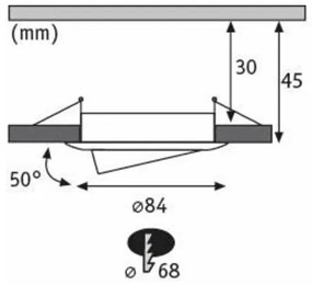 Paulmann 94472 - KÉSZLET 3xLED/6W IP23 Dimmelhető fürdőszobai lámpa NOVA 230V