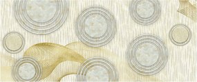 Kép - absztrakció, márvány körök (120x50 cm)