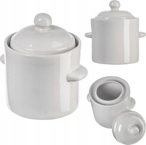 Hordó Savanyító Edény Peremmel 1,8L Káposzta Uborka Kő