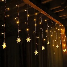 Girlanda Fényfüggöny 320 cm fehér színű lámpák, ünnepi hangulat Salcar