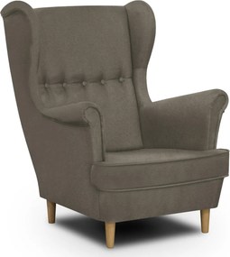 MALMO Füles fotel Világosbarna