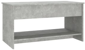 betonszürke szerelt fa dohányzóasztal 102x50x52,5 cm