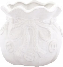 Váza erszény fehér dekoratív kerámia