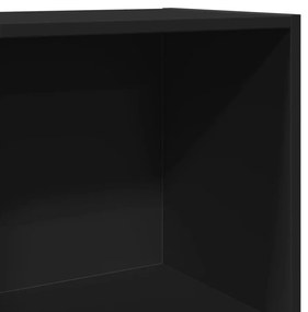 fekete szerelt fa könyvespolc 60 x 30 x 114 cm