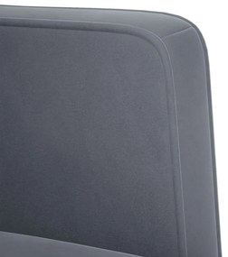 sötétszürke bársony kanapészék karfás szék 53 cm