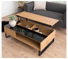 Azalea fekete dohányzóasztal, 110 x 60 cm - Actona