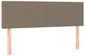 tópszínű szövet rugós és LED-es ágy matraccal 140x190cm