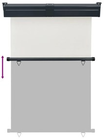 krémszínű oldalsó terasznapellenző 125 x 250 cm