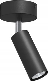 Mennyezeti lámpa spot lámpatest cső fekete kerek reflektor Brosline