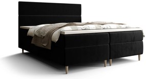 Franciaágy Boxspring 160 cm Flu (fekete) (matraccal és tárolóhellyel). 1046544