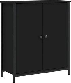 vidaXL fekete szerelt fa tálalószekrény 70 x 30 x 80 cm