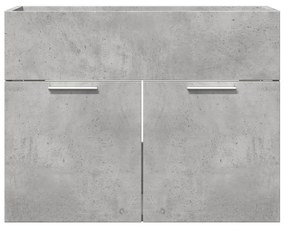 betonszürke szerelt fa mosdószekrény 60 x 38,5 x 46 cm