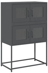 Highboard antracit 68x39x107 cm Acél