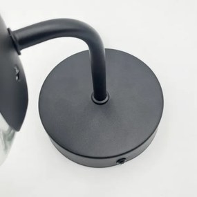 Brilagi - Fali lámpa MALIVA 1xE14/15W/230V fekete/átlátszó