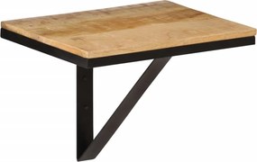 vidaXL tömör mangófa és vas fali polc 40 x 30 x 32 cm