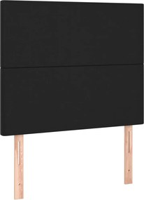 fekete műbőr fejtámla 90x5x118/128 cm