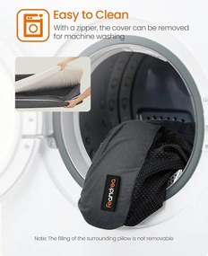 Ortopéd Kutyaágy, Oldalsó Párnás Kutyasofa, 106 x 76 x 18 cm, Csúszásmentes, Sötétszürke