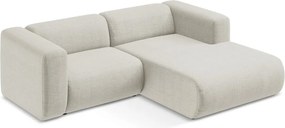 Bézs sarokkanapé (jobb oldali-heverő résszel) Ekahi – Makamii