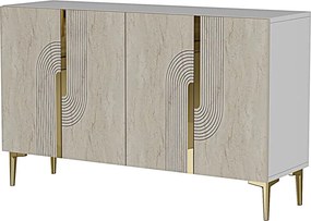 Meyra 120 - White, Travertine, Gold