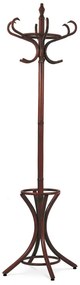Fa ruhafogas állvány, sötétbarna, 185 cm
