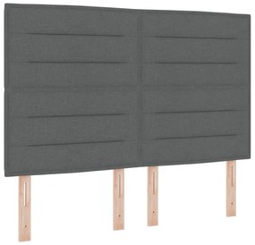 Fejtámla vonal design Sötétszürke 160 cm Szövet