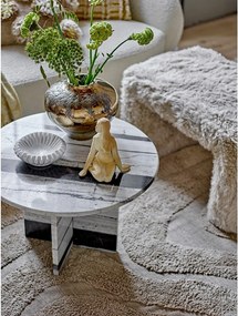 Fekete-fehér márvány kerek dohányzóasztal ø 61 cm Rosito – Bloomingville