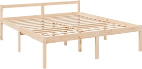 Super King Size tömör fenyőfa ágy időseknek 180 x 200 cm