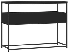 fekete szerelt fa tálalóasztal 100x40x75 cm