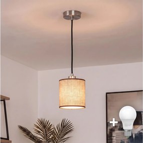 Brilagi - kábeles LED csillár NUBILA 1xE27/60W/230V Ø 14 cm fekete/barna