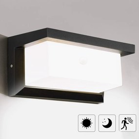 Kültéri Led Fali Lámpa Bejárati Ajtó Felett Mozgásérzékelővel Fehér Hideg