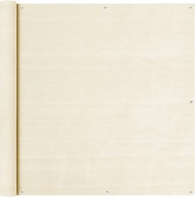 vidaXL krémszínű HDPE erkélytakaró 120 x 300 cm