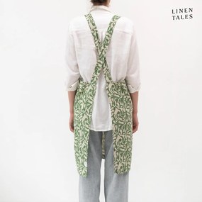 Len kötény Evergreen Damask – Linen Tales