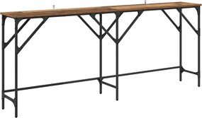 vidaXL Konzolasztal Öreg fa 180 x 30 x 75 cm Faanyag