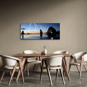 Kép - tengerpart naplementekor (120x50 cm)