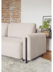 Bézs kordbársony kinyitható-tárolóhelyes kanapé 244 cm Arcadova – ELTAP