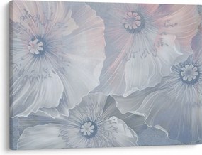 Kép - Kék virágok a falon (70x50 cm)