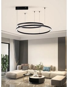 Immax NEO 07216L - LED dimmelhető FINO csillár 93W/230V 60/80cm fekete Tuya+DO