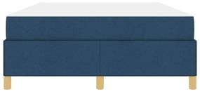 Boxrugós ágy matracmal Kék és Fehér 160 x 200 cm szövet